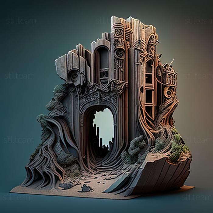 3D модель Врятувати світ від руїн The Ruins of Steel IslandRE (STL)